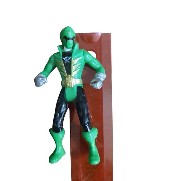 2014 Bandai Power Rangers Super Megaforce Green Ranger 4" Action Figure Loose - Picture 5 of 5